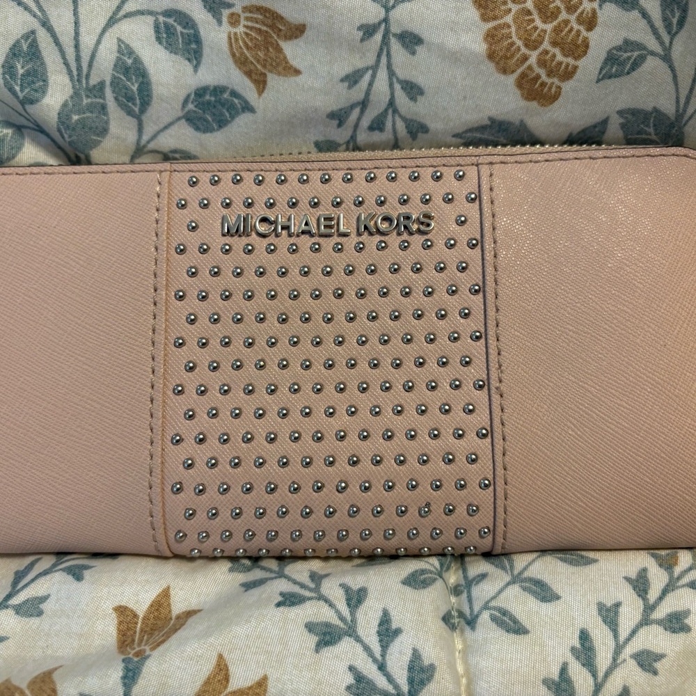 Michael Kors Blush Studded Wallet